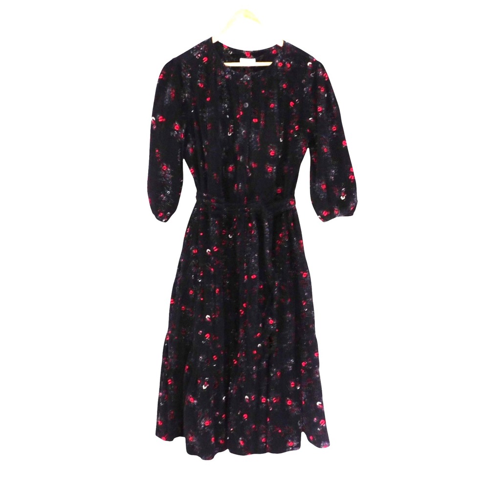 NEW Womens Dress Corduroy Midi Patio Tiered Muumuu Kaftan Sz Large Blue
